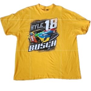 M&M Kyle Busch #18 Yellow Graphic T-Shirt